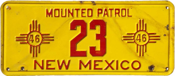 U.S. State of New Mexico HONORARY Mounted Patrol LIEUT. 実物バッジ